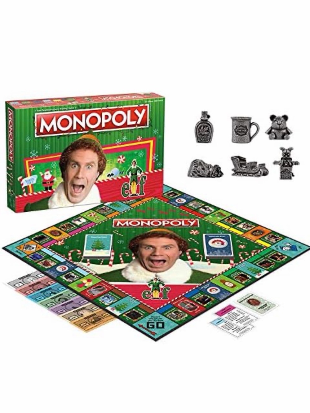 Monopoly Elf Board Game Christmas Movie Theme Gift Kids Festive Family Classic - Picture 2 of 2